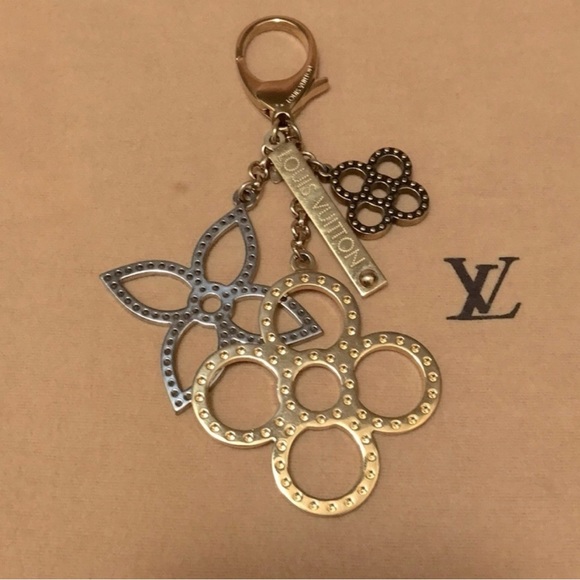 Louis Vuitton Bijoux Sac Tapage Bag Charm Gold/Silver Metal M65090 - Picture 2 of 4
